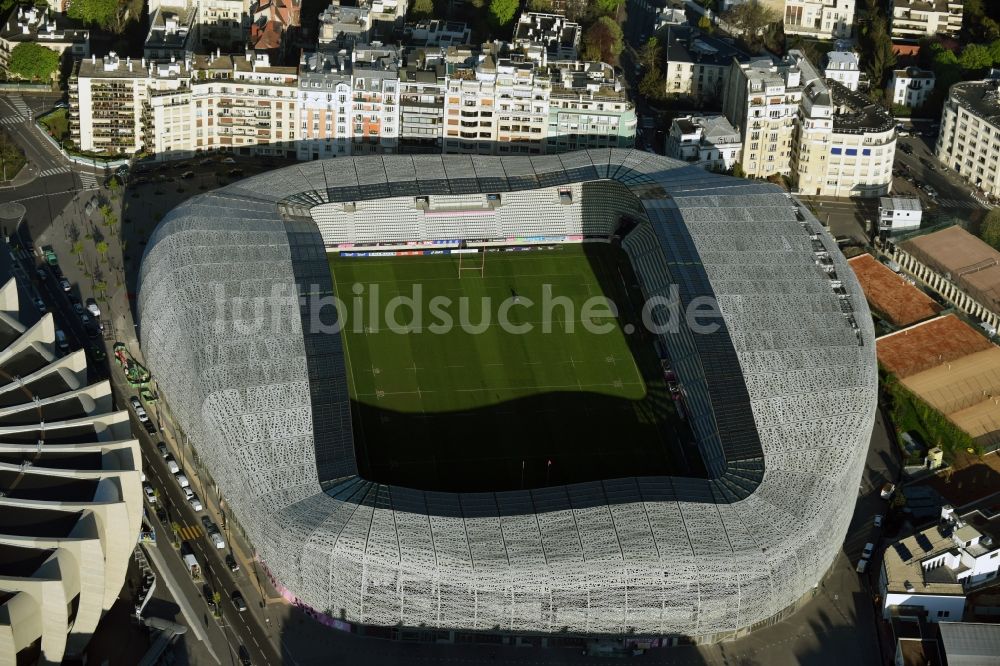 Luftbild Paris - Sportstätten-Gelände der Arena des Stadion Stade Jean Bouin an der Avenue du General Sarrail in Paris in Ile-de-France, Frankreich