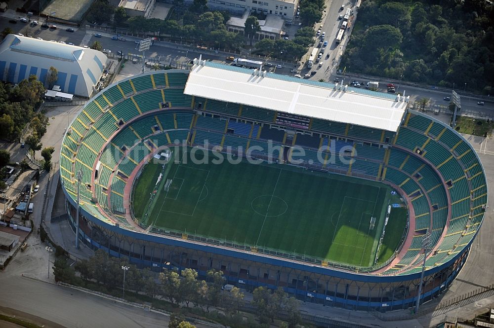 Luftbild Palermo - Sportstätten-Gelände der Arena des Stadion Stadio Renzo Barbera in Palermo in Sizilien, Italien