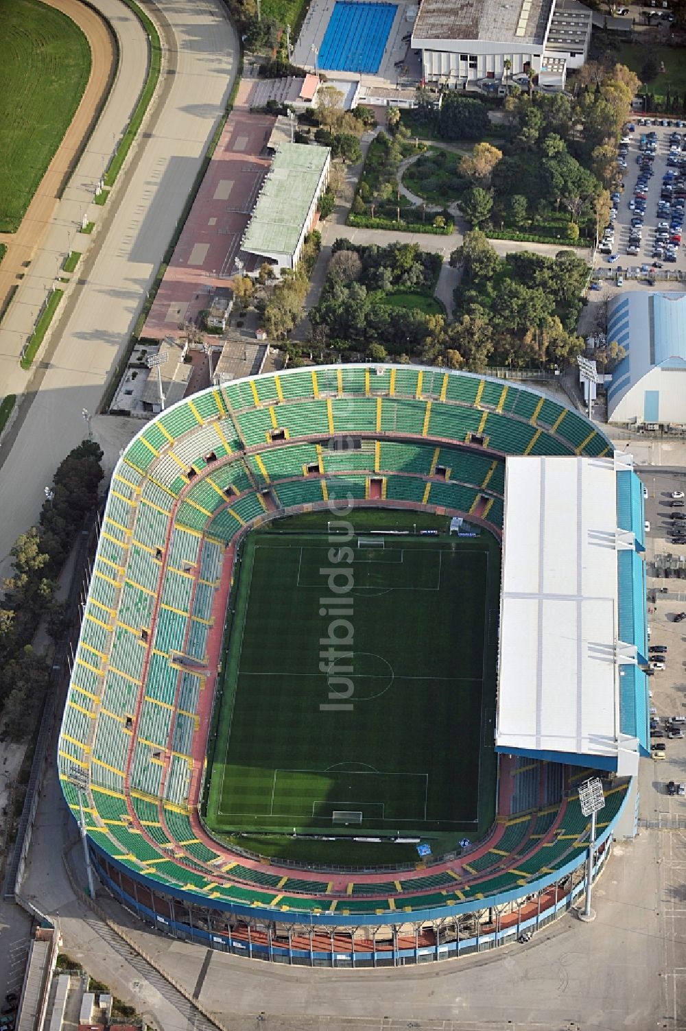 Luftbild Palermo - Sportstätten-Gelände der Arena des Stadion Stadio Renzo Barbera in Palermo in Sizilien, Italien