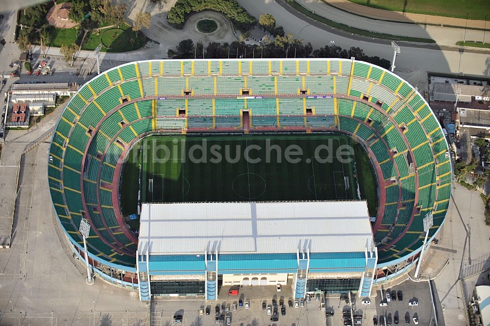 Luftbild Palermo - Sportstätten-Gelände der Arena des Stadion Stadio Renzo Barbera in Palermo in Sizilien, Italien