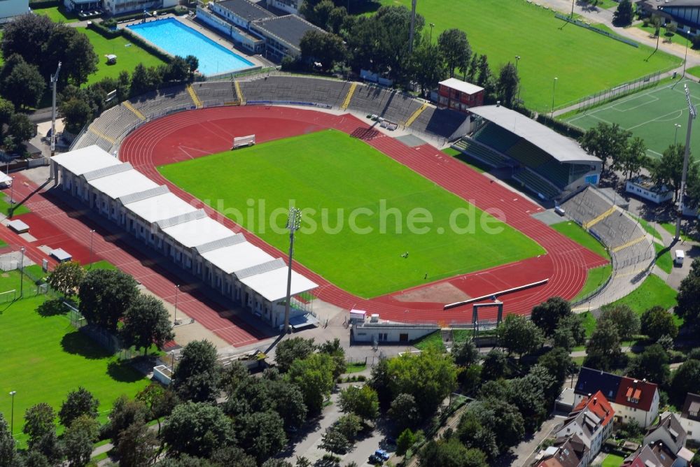 Luftbild Ulm - Sportstätten-Gelände der Arena des Stadion in Ulm im Bundesland Baden-Württemberg