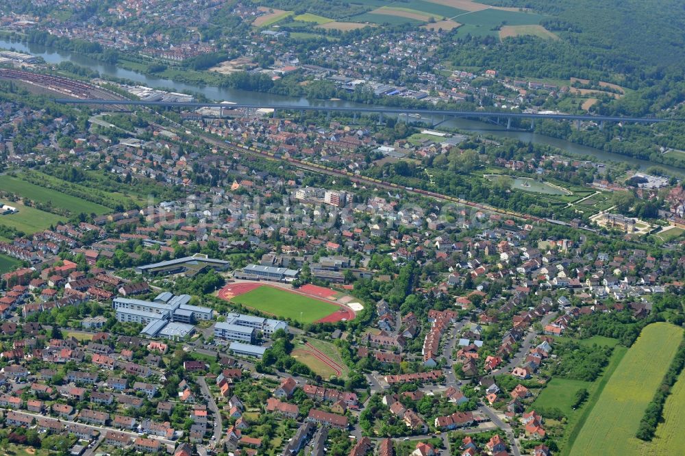 Luftbild Veitshöchheim - Sportstätten-Gelände der Arena des Stadion in Veitshöchheim im Bundesland Bayern