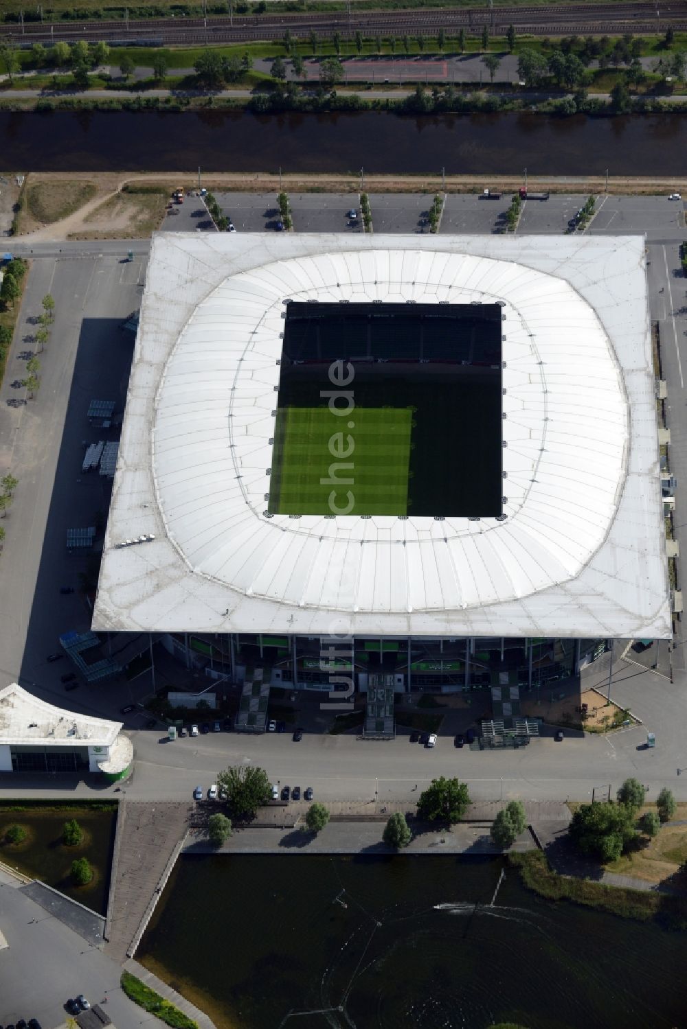 Luftbild Wolfsburg - Sportstätten-Gelände der Arena des Stadion in Wolfsburg im Bundesland Niedersachsen