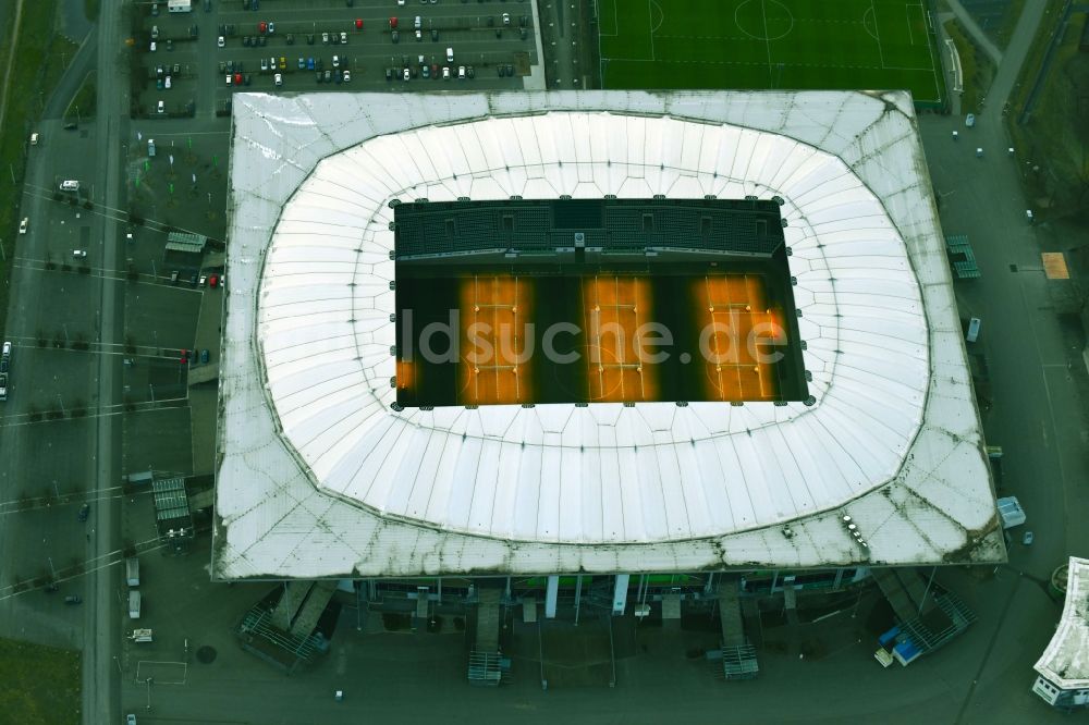 Luftbild Wolfsburg - Sportstätten-Gelände der Arena des Stadion in Wolfsburg im Bundesland Niedersachsen