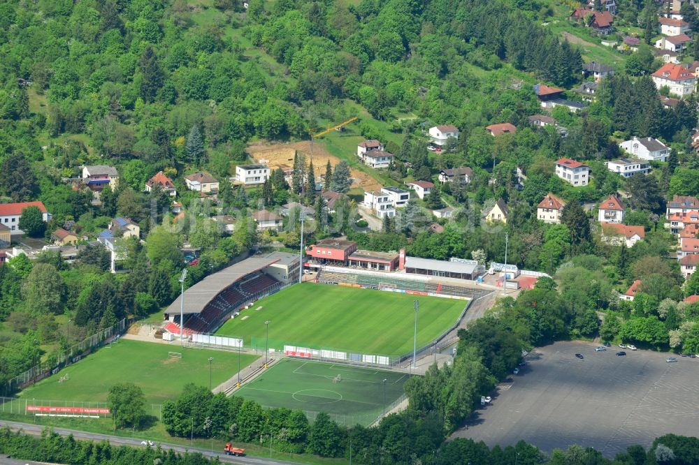 Luftaufnahme Würzburg - Sportstätten-Gelände der Arena des Stadion des FC Würzburger Kickers in Würzburg im Bundesland Bayern