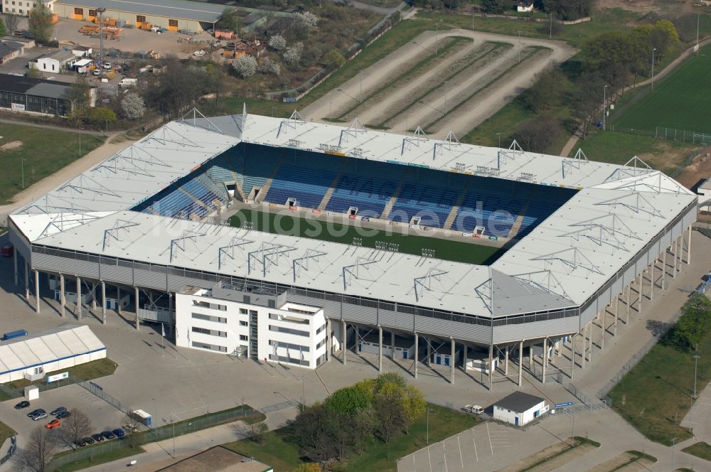 Luftbild Magdeburg - Sportstätten-Gelände der MDCC-Arena in Magdeburg im Bundesland Sachsen-Anhalt