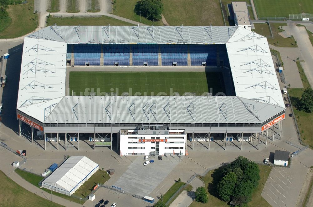 Luftbild Magdeburg - Sportstätten-Gelände der MDCC-Arena in Magdeburg im Bundesland Sachsen-Anhalt