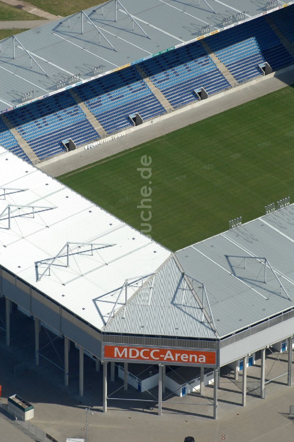 Luftbild Magdeburg - Sportstätten-Gelände der MDCC-Arena in Magdeburg im Bundesland Sachsen-Anhalt