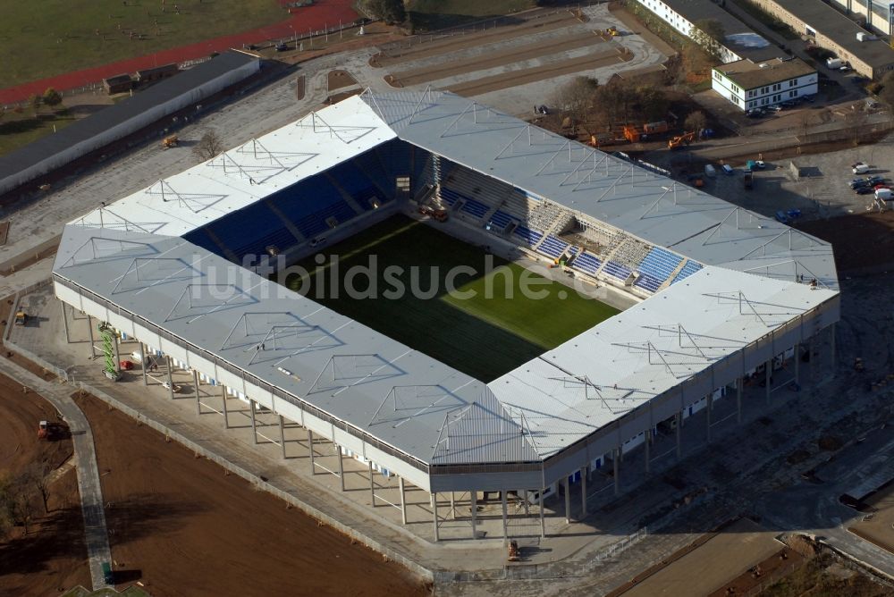 Magdeburg aus der Vogelperspektive: Sportstätten-Gelände der MDCC-Arena in Magdeburg im Bundesland Sachsen-Anhalt