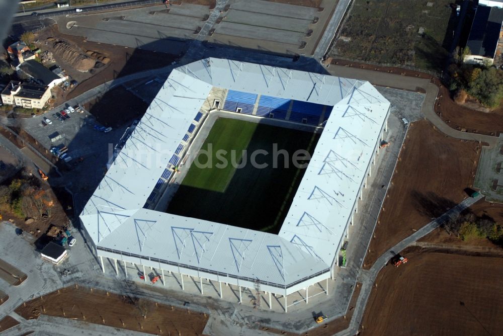 Magdeburg von oben - Sportstätten-Gelände der MDCC-Arena in Magdeburg im Bundesland Sachsen-Anhalt