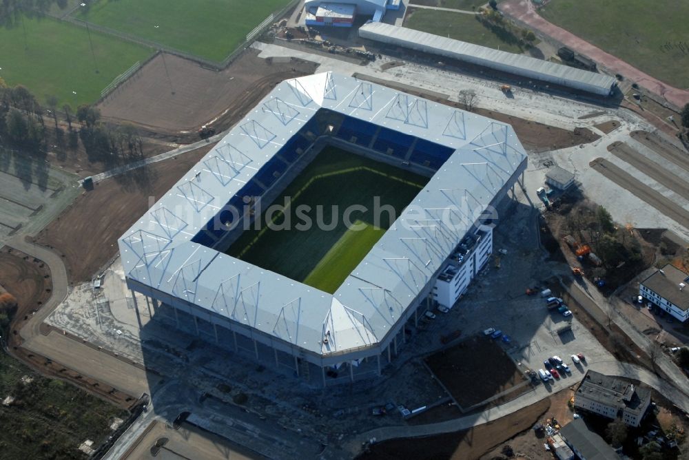 Magdeburg aus der Vogelperspektive: Sportstätten-Gelände der MDCC-Arena in Magdeburg im Bundesland Sachsen-Anhalt