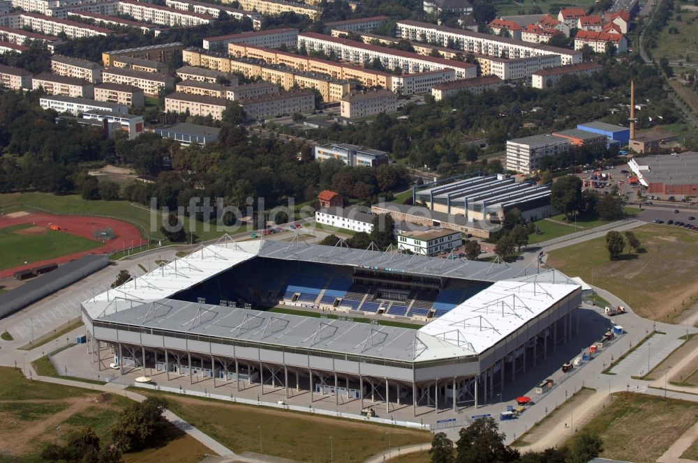 Luftbild Magdeburg - Sportstätten-Gelände der MDCC-Arena in Magdeburg im Bundesland Sachsen-Anhalt