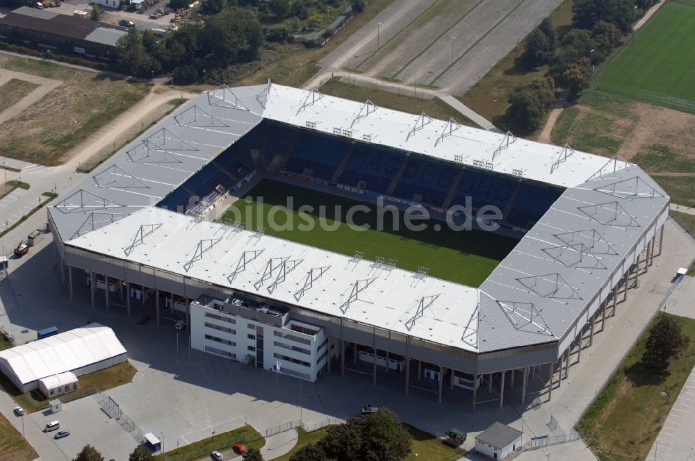 Luftaufnahme Magdeburg - Sportstätten-Gelände der MDCC-Arena in Magdeburg im Bundesland Sachsen-Anhalt