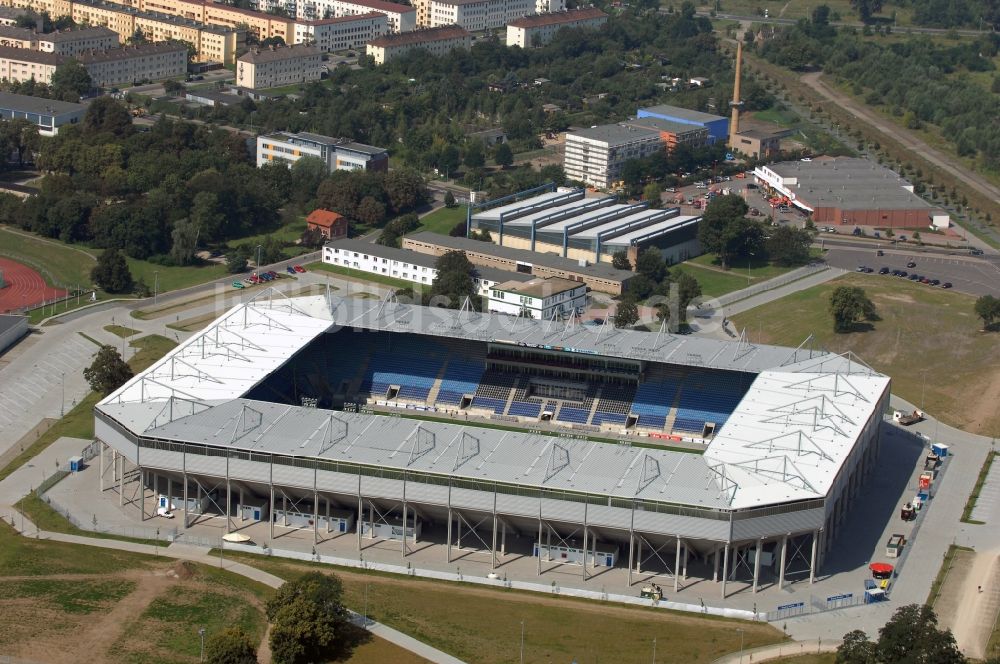 Luftaufnahme Magdeburg - Sportstätten-Gelände der MDCC-Arena in Magdeburg im Bundesland Sachsen-Anhalt