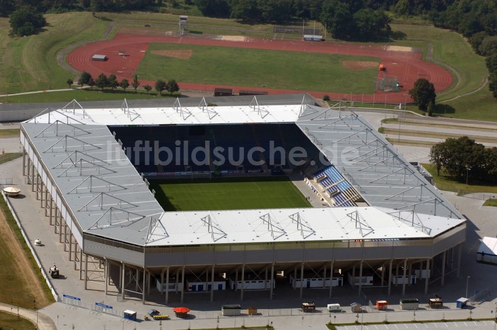 Magdeburg aus der Vogelperspektive: Sportstätten-Gelände der MDCC-Arena in Magdeburg im Bundesland Sachsen-Anhalt