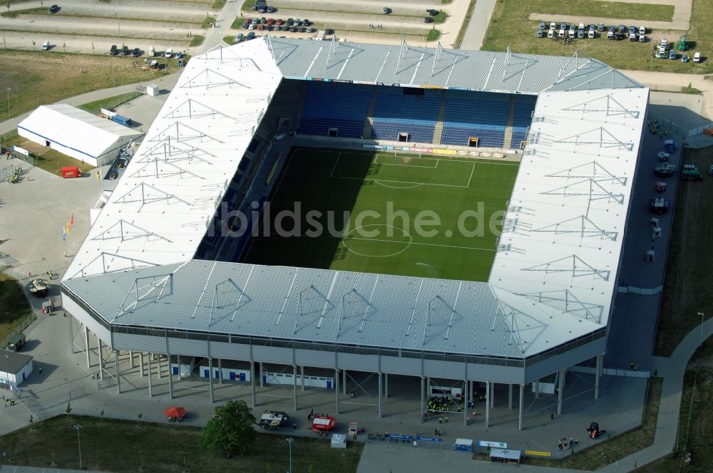 Magdeburg aus der Vogelperspektive: Sportstätten-Gelände der MDCC-Arena in Magdeburg im Bundesland Sachsen-Anhalt