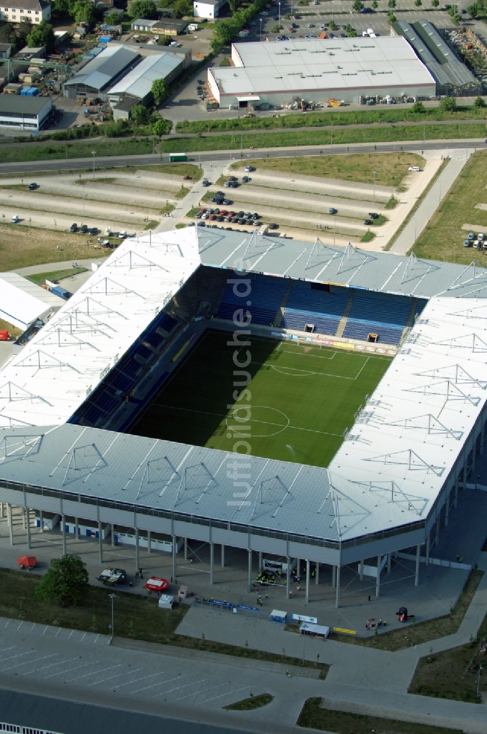 Luftbild Magdeburg - Sportstätten-Gelände der MDCC-Arena in Magdeburg im Bundesland Sachsen-Anhalt