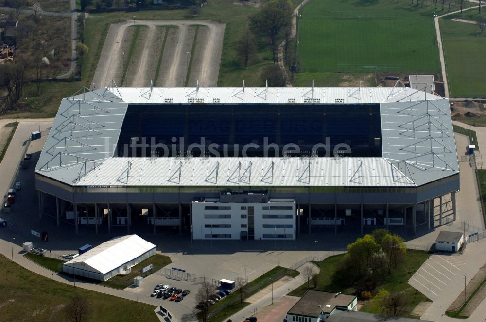 Luftbild Magdeburg - Sportstätten-Gelände der MDCC-Arena in Magdeburg im Bundesland Sachsen-Anhalt