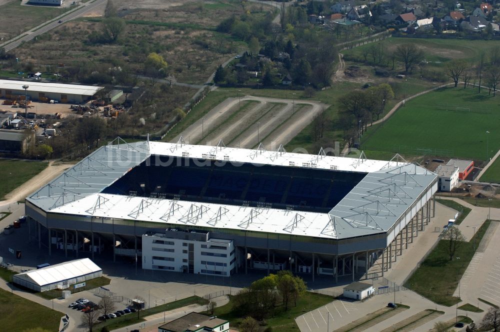 Luftaufnahme Magdeburg - Sportstätten-Gelände der MDCC-Arena in Magdeburg im Bundesland Sachsen-Anhalt