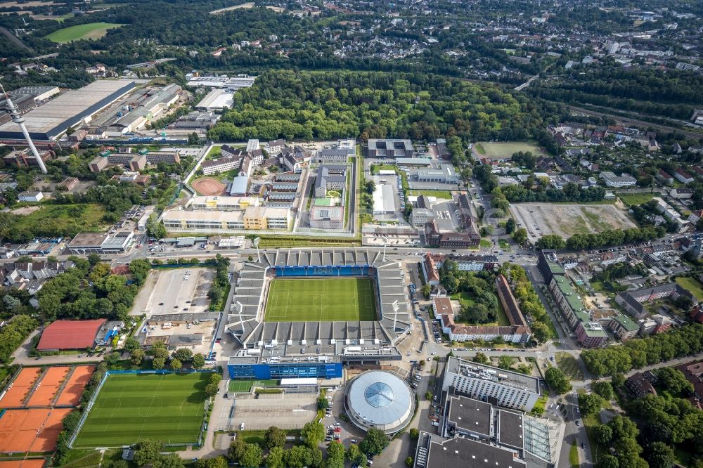 Bochum von oben - Sportstätten-Gelände des Stadion in Bochum, Vfl Bochum, im Bundesland Nordrhein-Westfalen