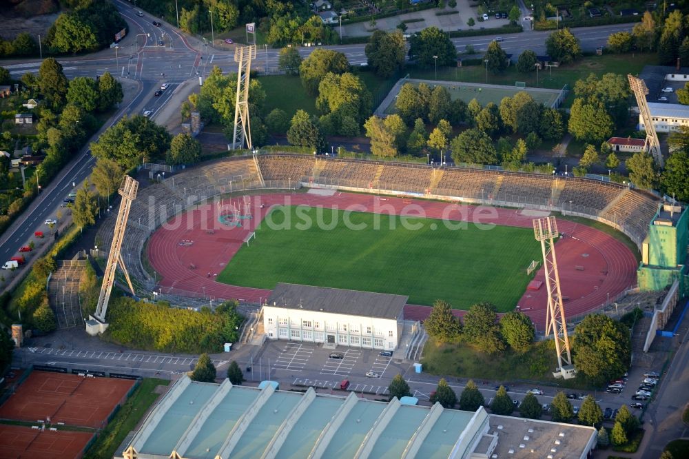 Luftbild Chemnitz - Sportstätten-Gelände des Stadion in Chemnitz im Bundesland Sachsen