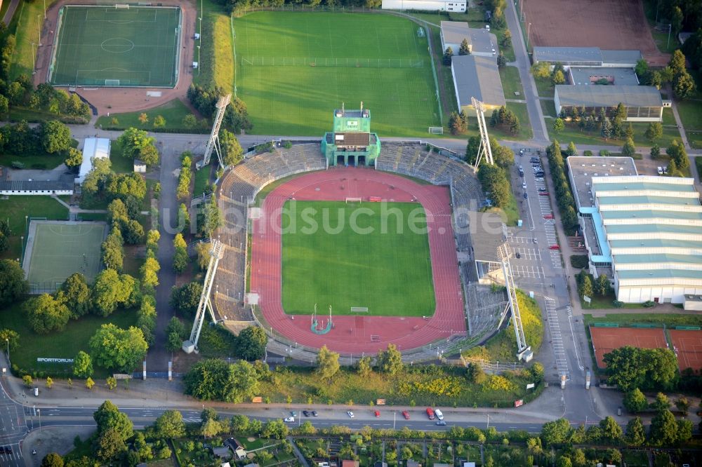 Luftbild Chemnitz - Sportstätten-Gelände des Stadion in Chemnitz im Bundesland Sachsen