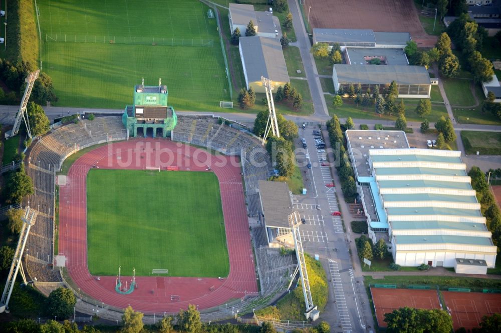 Luftaufnahme Chemnitz - Sportstätten-Gelände des Stadion in Chemnitz im Bundesland Sachsen