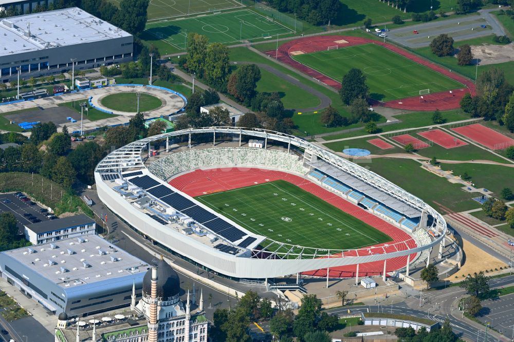 Luftaufnahme Dresden - Sportstätten-Gelände des Stadion Heinz-Steyer-Stadion in Dresden im Bundesland Sachsen, Deutschland