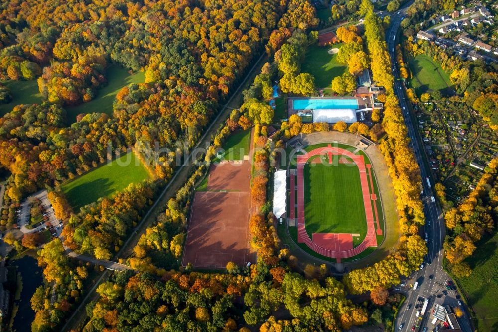 Luftaufnahme Gladbeck - Sportstätten-Gelände vom Stadion Wittringen in Gladbeck im Bundesland Nordrhein-Westfalen