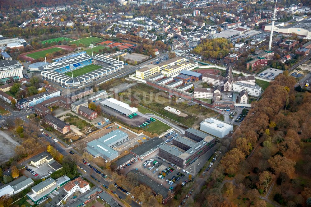 Luftaufnahme Bochum - Sportstätten-Gelände Vonovia Ruhrstadion in Bochum im Bundesland Nordrhein-Westfalen