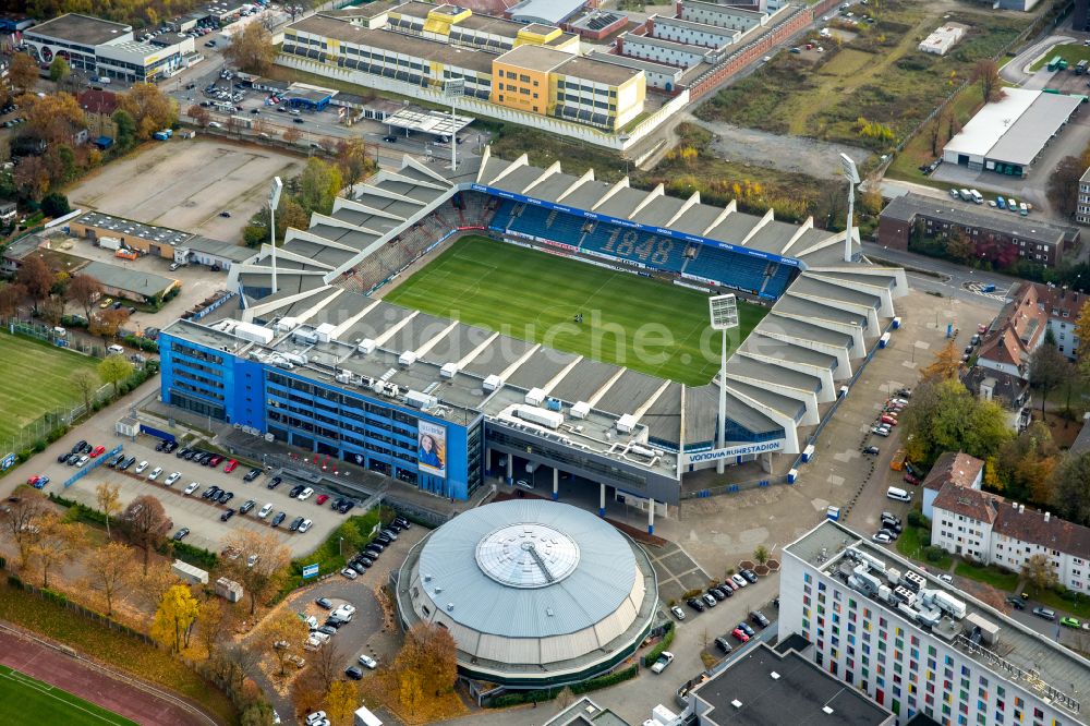 Luftaufnahme Bochum - Sportstätten-Gelände Vonovia Ruhrstadion in Bochum im Bundesland Nordrhein-Westfalen