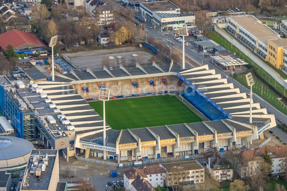 Bochum aus der Vogelperspektive: Sportstätten-Gelände Vonovia Ruhrstadion in Bochum im Bundesland Nordrhein-Westfalen