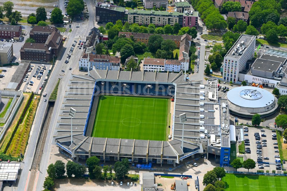 Luftaufnahme Bochum - Sportstätten-Gelände Vonovia Ruhrstadion in Bochum im Bundesland Nordrhein-Westfalen