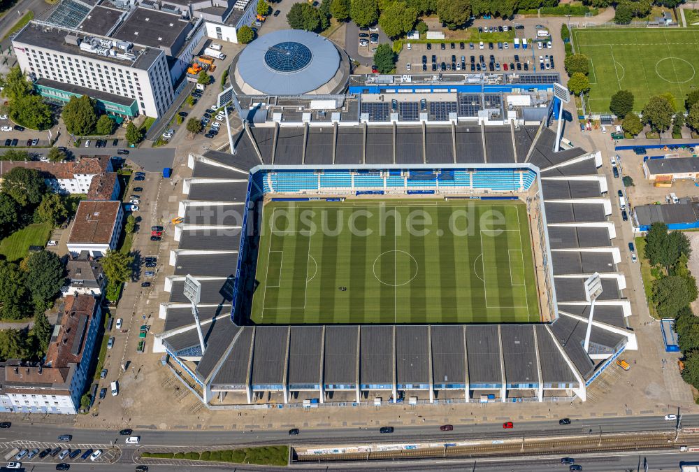 Luftaufnahme Bochum - Sportstätten-Gelände Vonovia Ruhrstadion in Bochum im Bundesland Nordrhein-Westfalen