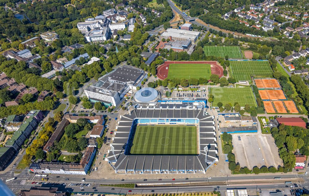 Luftaufnahme Bochum - Sportstätten-Gelände Vonovia Ruhrstadion in Bochum im Bundesland Nordrhein-Westfalen