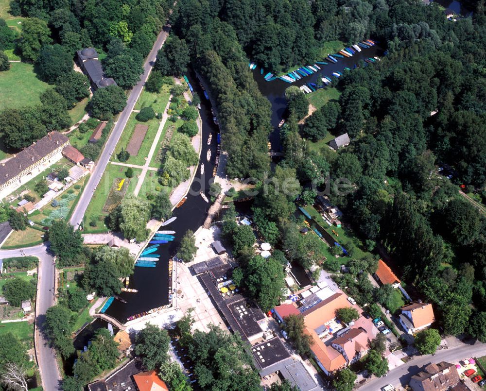 Lübbenau aus der Vogelperspektive: Spreewaldhafen Lübbenau