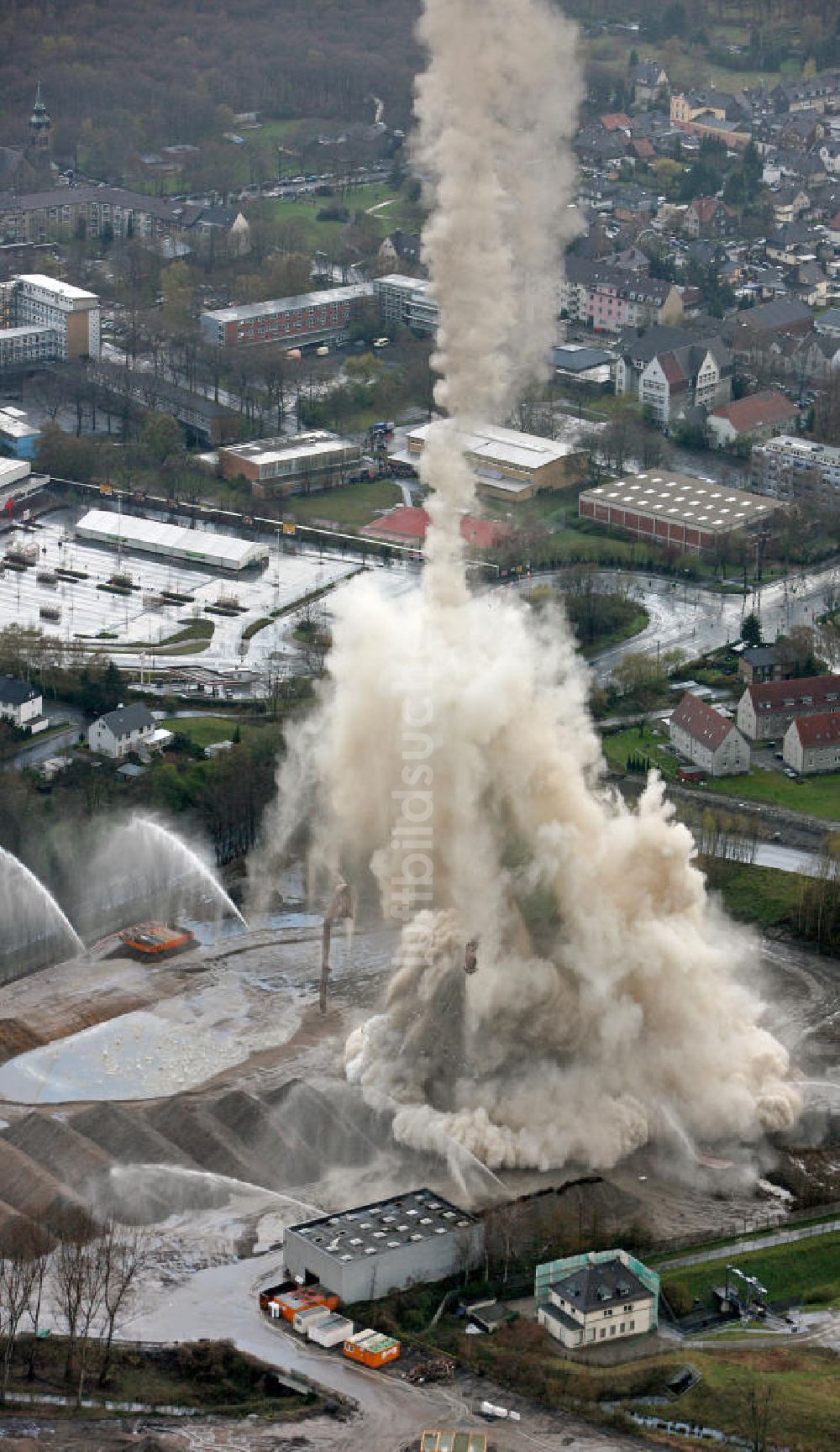 Luftaufnahme Castrop-Rauxel - Sprengung in Castrop-Rauxel