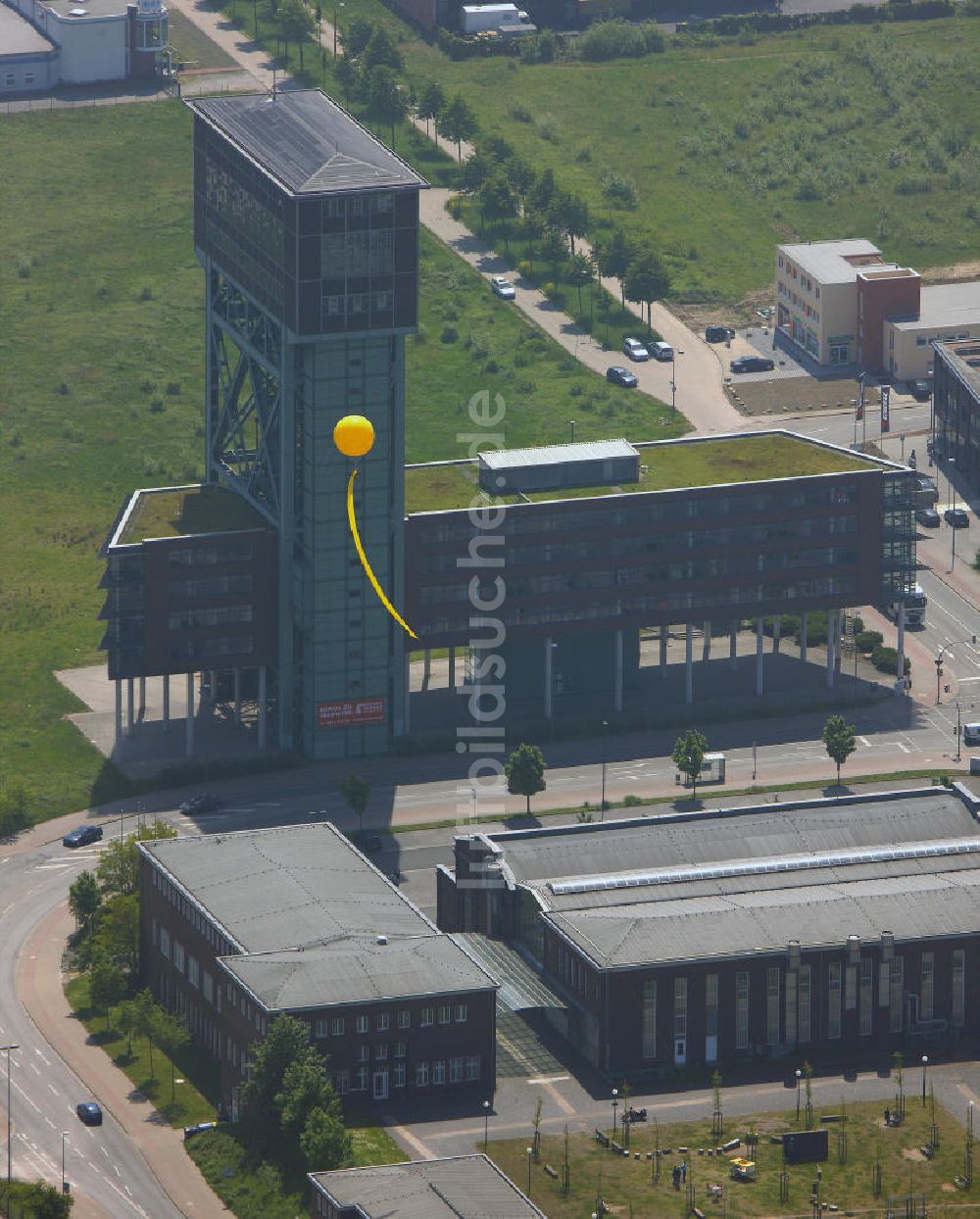 Dortmund von oben - square kilometers are currently the largest art installation in the world over the Ruhr