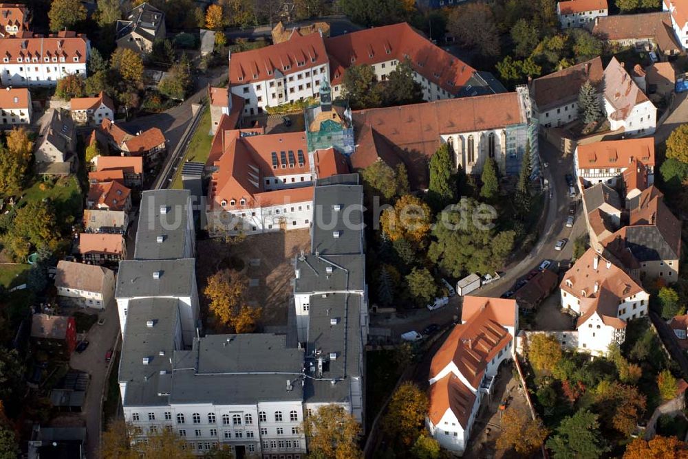 Luftaufnahme Meißen - St. Afra und das Viertel die Freiheit