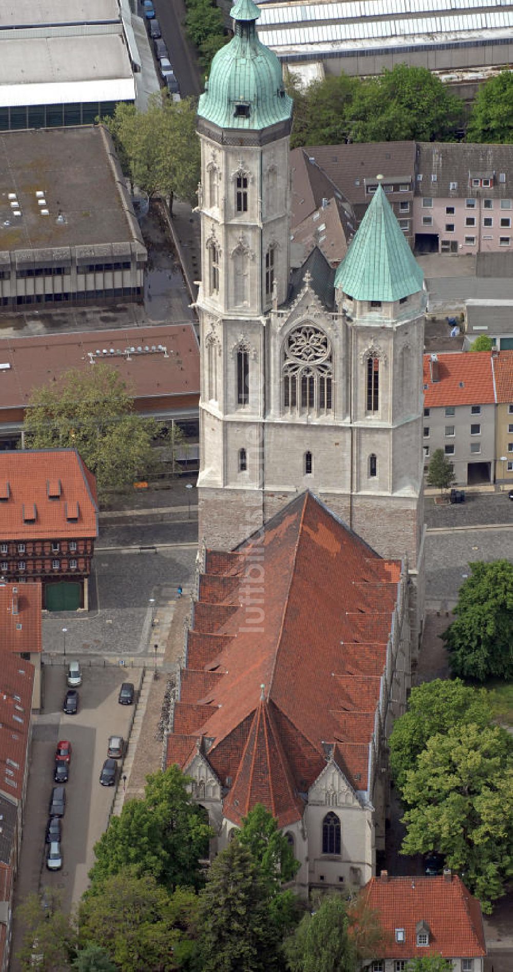 Braunschweig von oben - St. Andreaskirche Braunschweig