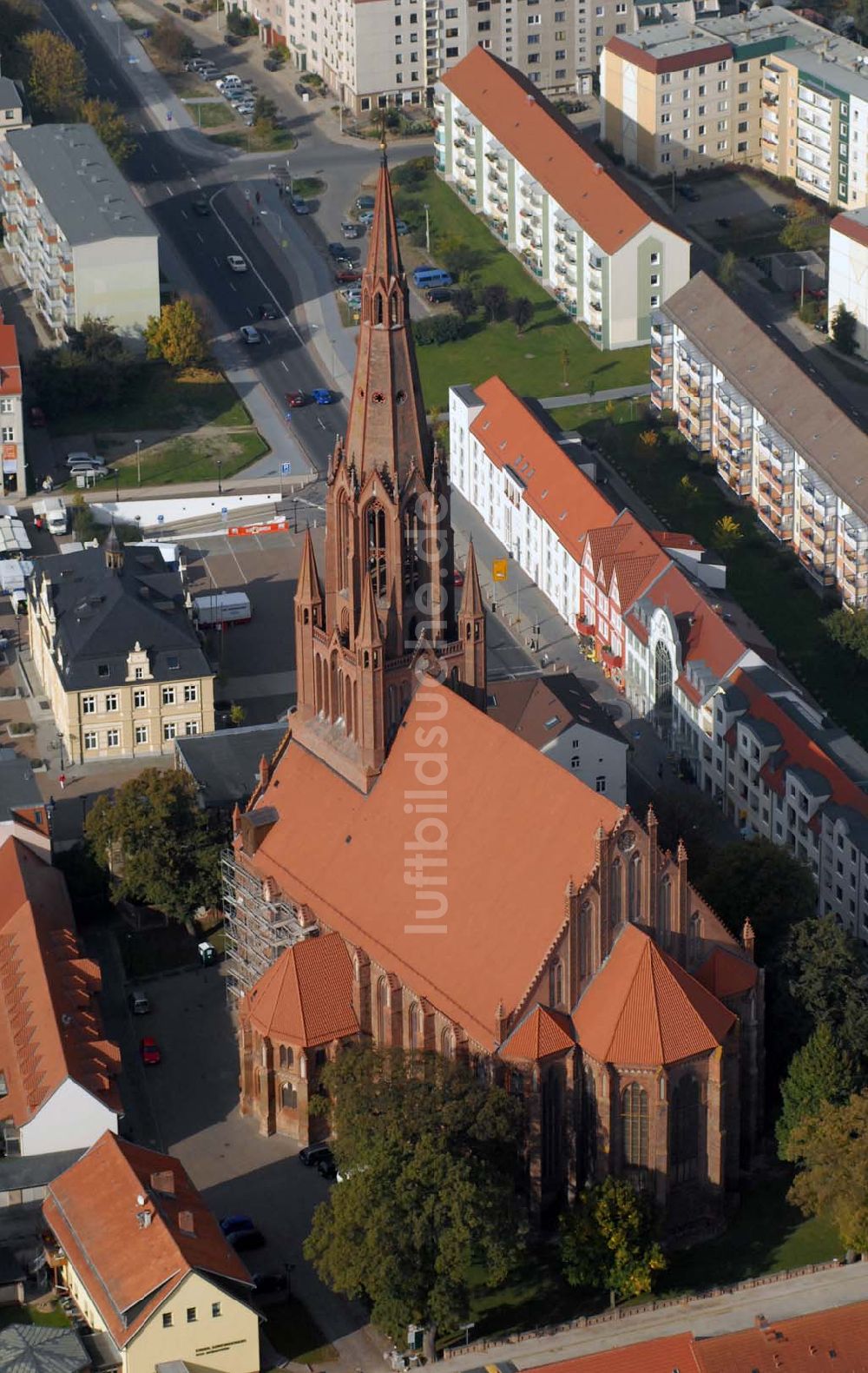 Luftbild Demmin - St. Bartholomaei-Kirche