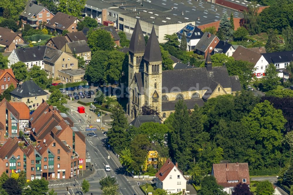 Rheda-Wiedenbrück von oben - St. Clemenskirche in Rheda-Wiedenbrück im Bundesland Nordrhein-Westfalen