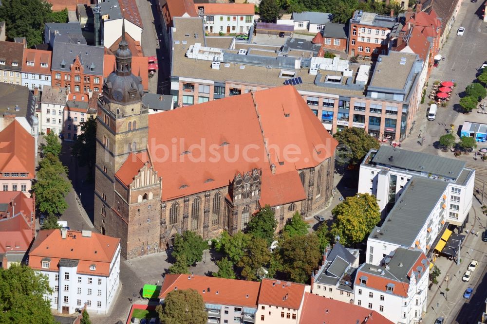 Brandenburg an der Havel aus der Vogelperspektive: St. - Katharinen - Kirche am Katharinenkirchplatz in Brandenburg an der Havel in Brandenburg