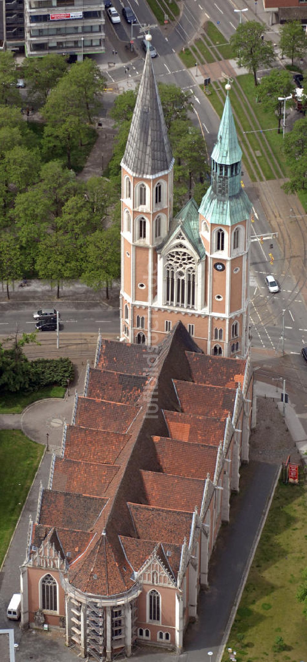 Luftbild Braunschweig - St. Katharinenkirche Braunschweig