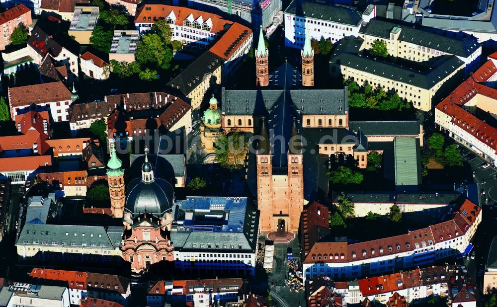 Luftaufnahme Würzburg - St. Kiliansdom zu Würzburg im Bundesland Bayern