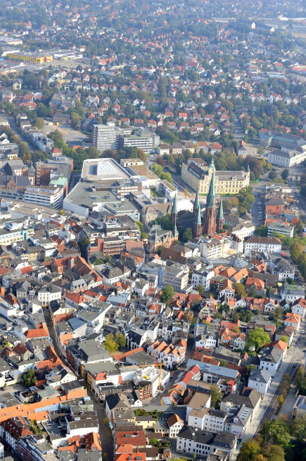 Oldenburg von oben - St. Lamberti Kirche Oldenburg