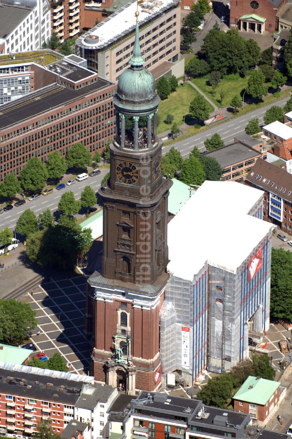 Luftaufnahme Hamburg - St. Michaelis Kirche in Hamburg