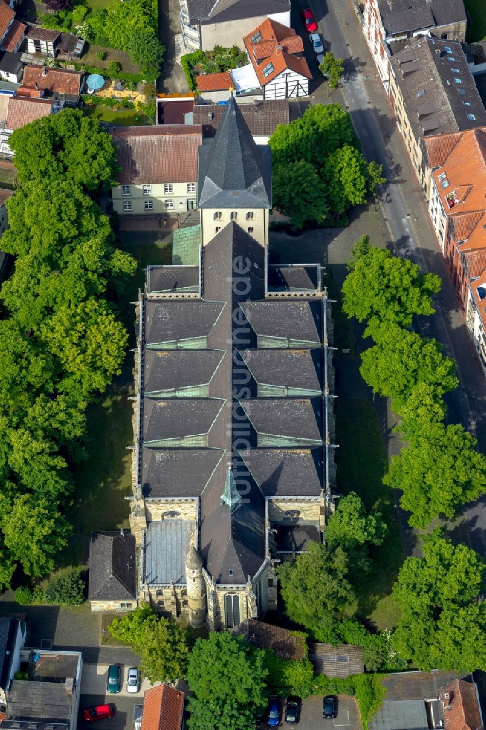 Luftbild Lippstadt - St.-Nicolai-Kirche in Lippstadt im Bundesland Nordrhein-Westfalen