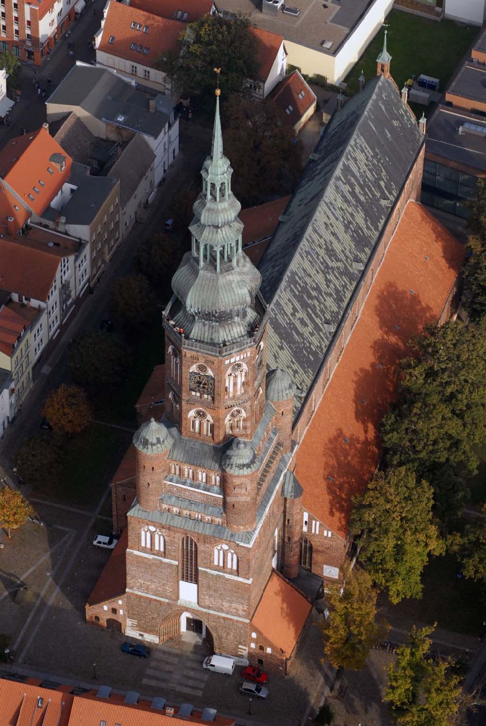 Luftbild Greifswald - St. Nikolaikirche