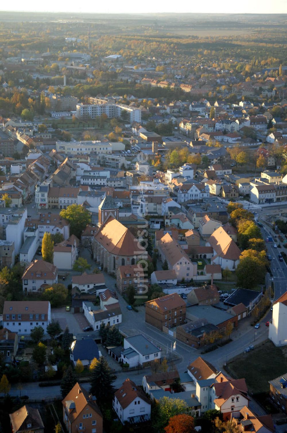 Luftaufnahme Senftenberg - St. Peter und Paul Kirche in Senftenberg